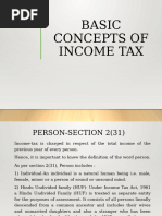 BASIC CONCEPTS OF INCOME TAX