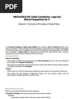 Module 1.3 Directive Principles of State Policy