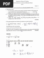 Questeion Paper by Seniors