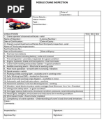 Crane Checklist & Lifting Plan