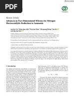 International Journal of Photoenergy - 2020 - Yu - Advances in Two‐Dimensional MXenes for Nitrogen Electrocatalytic