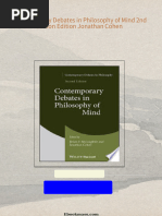 Contemporary Debates in Philosophy of Mind 2nd edition Edition Jonathan Cohen All Chapters Instant Download