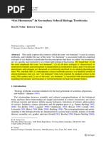 Yes Yes Yes - Sex Hormones” in Secondary School Biology Textbooks