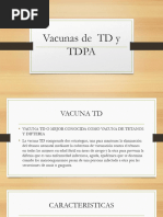 Vacunas de  TD y TDPA