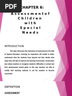 CHAPTER 6 (ASSESSMENT OF CHILDREN WITH SPECIAL NEEDS)