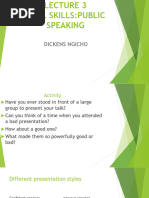 Ccs 101 Lecture 3 Public Speaking