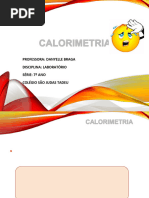 Calorimetria 8° ANO