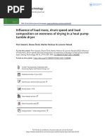 Influence of Load Mass Drum Speed and Load Composition on Evenness of Drying in a Heat Pump Tumble Dryer (1)