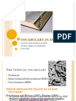 Vocabulary in Esp