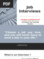 Job Interviews