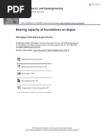 Bearing capacity of foundations on slopes