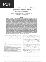 Co-occurrence of Motor Problems and Autistic Symptoms in Attention-Deficit/ Hyperactivity Disorder