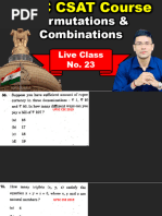 045 UPSC CSAT PYQs Live Class 23 Maths Permutation & Combin