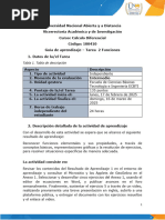 Guía de Aprendizaje - Tarea 2 - Funciones