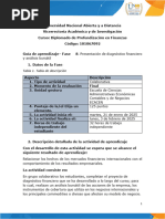 GUIA Fase 8- Presentación de diagnóstico financiero y análisis bursátil