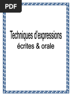 Cours de Techniques d’expression orale et écrite