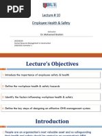 Lecture 10 - Employee Health & Safety