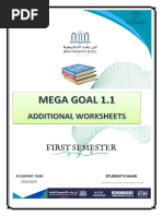 MEGA GOAL 1.1 ADDITIONAL WORKSHEETS