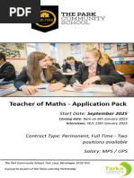 Teacher of Maths Sep 2025