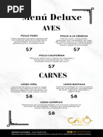 MENU CAVO