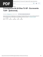 Cronograma de 90 Dias TJ-SP - Escrevente TJSP - @Alvonotj _ PDF _ Lógica _ Direitos Autorais