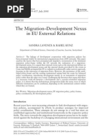 Lavenex & Kunz - The Migration-Development Nexus in EU External Relations