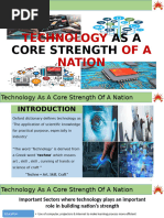 TECHNOLOGY AS A CORE STRENGTH OF A NATION