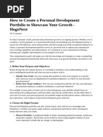 How to Create a Personal Development Portfolio to Showcase Your Growth - HogoNext