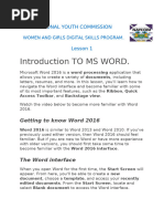 Ms Word Tutorial