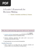 Leaders Framework For Decision Making