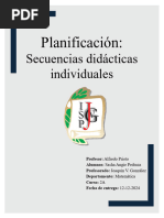 Planificación Secuencias didácticas individuales - Didactica