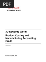 JD Edwards World Product Costing and Manufacturing Accounting A91 Guide