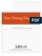 Dining Etiquette Handout