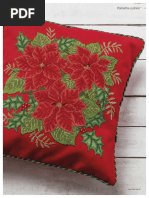 Poinsetta Pillow Cross Stitch Pattern