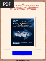 (Ebook) Excel 2019 Pivot Tables & Introduction To Dashboards The Step-By-Step Guide by Benton, C.J. ISBN 9781093394832, 1093394838 2024 Scribd Download