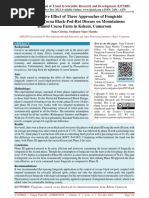 Comparative Effect of Three Approaches of Fungicide Control of Cocoa Black Pod Rot Disease on Mountainous Humid Cocoa Farm in Kekem, Cameroon