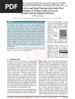 Development of Sea and Island Tourism in the South West Coastal Region of Vietnam Study of Current Situation and Development Solutions