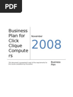 Business Plan For Click Clique Compute RS: November