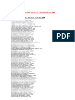 Lista em Ordem de Classificação Da PF 2009 - 1 Divulgação