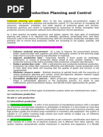 Unit 4 Production planning and control 