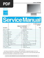 Lenovo L193 Wide 19'' LCD Monitor Service Manual