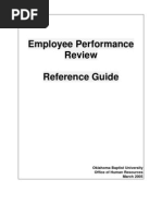 Employee Performance Review Reference Guide: Oklahoma Baptist University Office of Human Resources March 2005