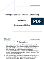 Managing Business Process Outsourcing: Reference Slides