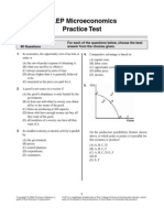 CLEP Microeconomics Practice Test