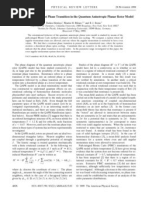 Balázs Hetényi, Martin H. Müser and B. J. Berne - Second-Order Reentrant Phase Transition in The Quantum Anisotropic Planar Rotor Model