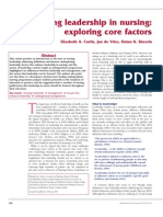 Developing Leadership in Nursing: Exploring Core Factors: Elizabeth A. Curtis, Jan de Vries, Fintan K. Sheerin