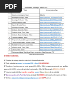 Sociología. Actividades e Instrucciones