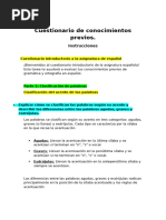 Cuestionario de Conocimientos Previos