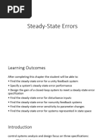 11.1 Steady State Error