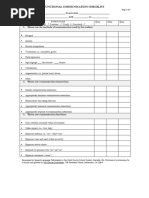 Functional Communication Checklist